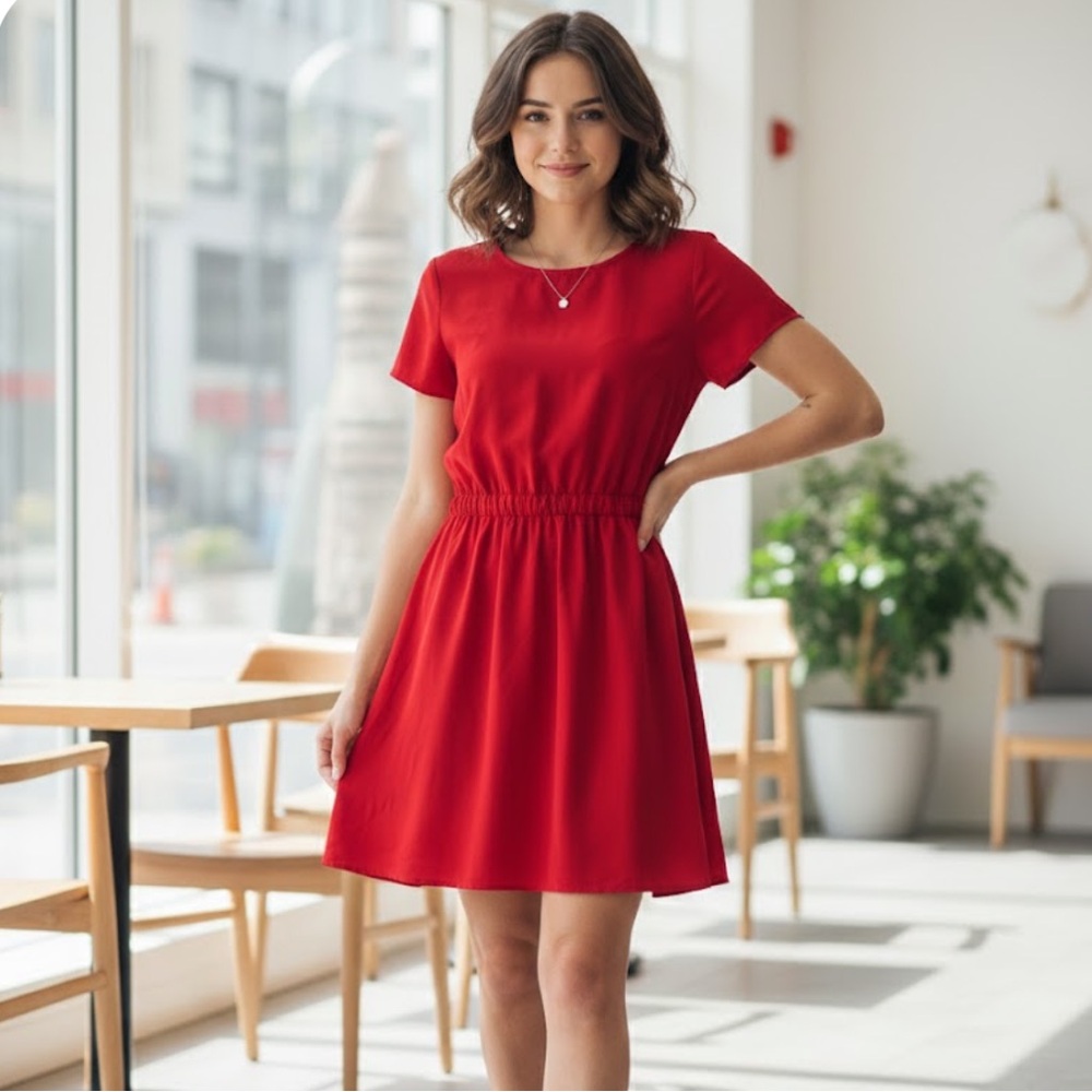 Candie's Red Short Sleeve Dress